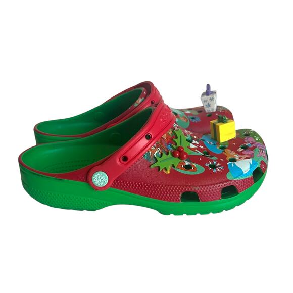 Crocs Classic Disney Mickey & Friends Christmas Slip On Clog Size 10 - Picture 4 of 13